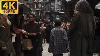 Harry Potter and the Sorcerer's Stone (2001) - Diagon Alley Scene in ( 4k 60FPS )