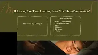 NUAA STUDENTS CASE STUDY PRESENTATION (2025) - BALANCING OUR TIME THE THREE BOX SOLUTION (GROUP 4-1)