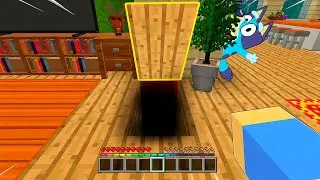 ENCUENTRO UN TÚNEL SECRETO EN LA CASA DE BLUEY EN MINECRAFT 😱