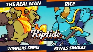 Riptide 2025 TOP 8 - Rice (Shovel Knight) Vs. The Real Man (Zetterburn) Rivals of Aether - RoA