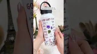 Affirmation Water Bottle Custom Flowers | Personalized Stainless Steel Water Bottle