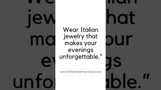 Buonasera! 🌙 Italian Greetings with Style | The Italian Jewelry Company