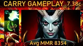 💰 7.38c Queen of Pain |K+A-D - 45 KP - 77%| 900+ GPM! Carry Gameplay - Dota 2 High MMR