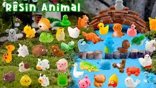 ywevyezc 42 Pcs Mini Resin Animals 42 Styles Resin Animals Figurines Bulk for Fairy Garden Miniature