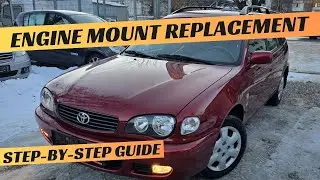 Замена правой опоры двигателя Toyota Corolla E110 2.0 D-4D 1CD-FTV