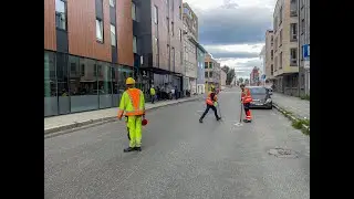 Gj&oslash;r klar til gravearbeid i sentrum