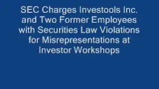 SEC charged Investools for fraud