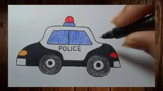 How to draw a police car