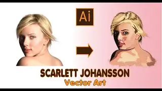 Scarlett Johansson Vector Art | illustration |  Speed Art Illustrator Tutorial