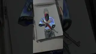 Drawing free fire || got navy shade bundle drawing || hip hop bundle || free fire bundle drawing