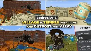 Minecraft Bedrock Desert Village, Temple And Outpost Seed