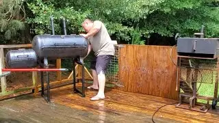 PRESSURE WASHING THE FRONT AND BACK PORCH