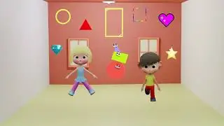 Louise et Gabriel et les Formes G&eacute;om&eacute;triques | Wonder Star Kids #001 | Chanson Pour Enfants