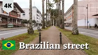 🇧🇷 [4k] WALKING ON BRAZILIAN STREET - Santa Catarina, Brazil. walking tour.