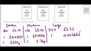 Unitary Method - Recipes and Best Value - Mr Morley Maths