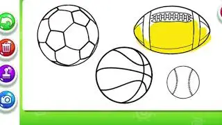 Bolalar uchun to&lsquo;p rasm boyash Coloring ball for kids Раскраска для детей