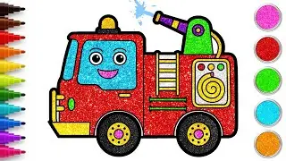 Aprenda a Desenhar Um Caminhão De Bombeiros | Desenhar Caminhão | Desenho Fácil | Chiki Art Brasil