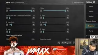 WMAX Gaming Sensitivity 🔥 Best Settings for BGMI PUBG Mobile