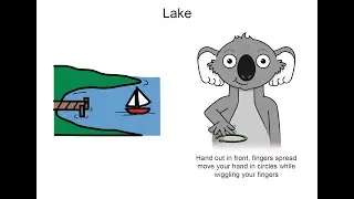 Mapleton Lilyponds Park Communication Board Key Word Sign tutorial - Lake