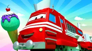Troy The Train -  The Ice Cream Train - Car City ! Train Cartoon for children