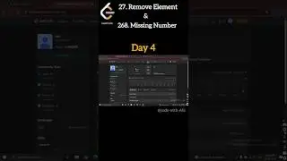 Day 4 | LeetCode 27 Remove Element & 268 Missing Number | Tamil #shorts#viralshorts #leetcode #day4