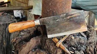 Knife Making - Forging A Simple Cleaver From A Piece Of Plough Disc