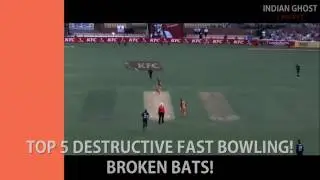 Top 5 Destructive Fast Bowling! Bats Broken! 2016