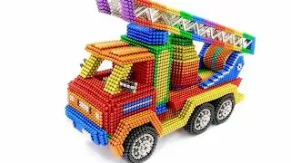 Building a Fire Truck with Magnetic Balls | Satisfying ASMR