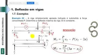 [REMA I] Deflexão em vigas - Resolução de exemplo 03