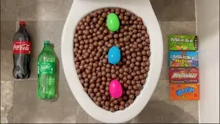 Will it Flush? - Coca Cola, Fanta, Sprite, Chocolate Balls, M&M's, Skittles, Reeses, Popular Candy