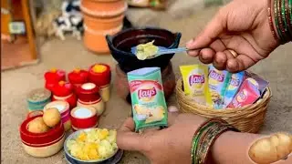 Miniature chips 🥔🥔 recipe 😋।।#viralvideo #ytshorts @MiniatureHousewife @MiniatureSpace