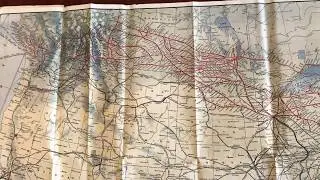 Canadian Pacific Railway c.1915 large folding pictorial route map within promotional brochure