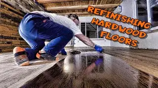 Sanding, Staining and Refinishing Repaired Hard Wood Floors