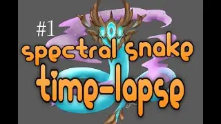 Spectral Snake Dragon Fanart - Time-lapse #1