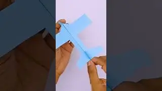 How to fold paper plane✈️ Origami fighter plane || School project crafts idea