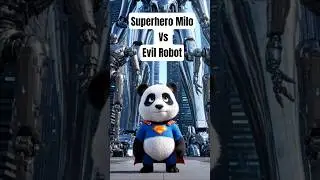 Milo Superhero#aishorts#cartoon #ai#robot#kidsvideo #superhero#viralvideo#panda #animatedcartoon#ai