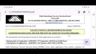 GODD NEWS....😃Finally DSSSB PRT Vacancy DOE/MCD | Exam pattern, syllabus | Start your preparation 