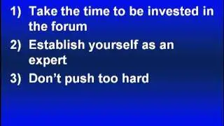 Forum Marketing Success-Online Marketing Strategy