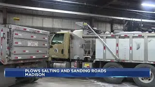 Madison snow plows preparing for freezing rain and wintry mix