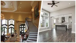75 Gray Multicolored Floor Living Room Design Ideas You'll Love 🔴