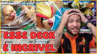 Esse Slaking &eacute; uma M&Aacute;QUINA! Eu N&Atilde;O estava preparado&hellip; | Gameplay Pok&eacute;mon TCG Live