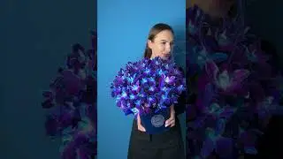 Цветы в коробке. Орхидеи Космос. Композиция 609. Leora Flowers дом цветочной моды
