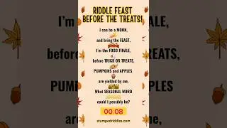 SOLVE This Autumn and Halloween Feast and Treats RIDDLE!