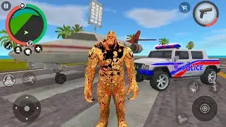 Police Officer Monster Truck Stone Giant Superhero Flying Airplane & Helicopter - Android Gameplay.