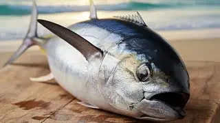Full Process of Cutting a Big Tuna from Start to Ready to Cook