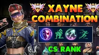 Xayne Character Combination Cs Rank | Free Fire Xayne Character Combination | Xayne Combination