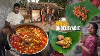 0.50₹/- Only | World&rsquo;s Cheapest Food - Dal Vada & AlooDum | Indian Food Explorer