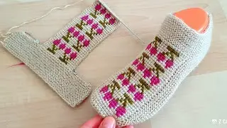 Bu Patiye bayılacaksınız çok güzel 2 şiş Tunus patik modeli