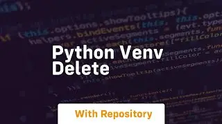 python venv delete