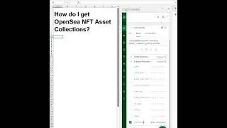 Get OpenSea data in Excel and Google Sheets - Retrieving Assets